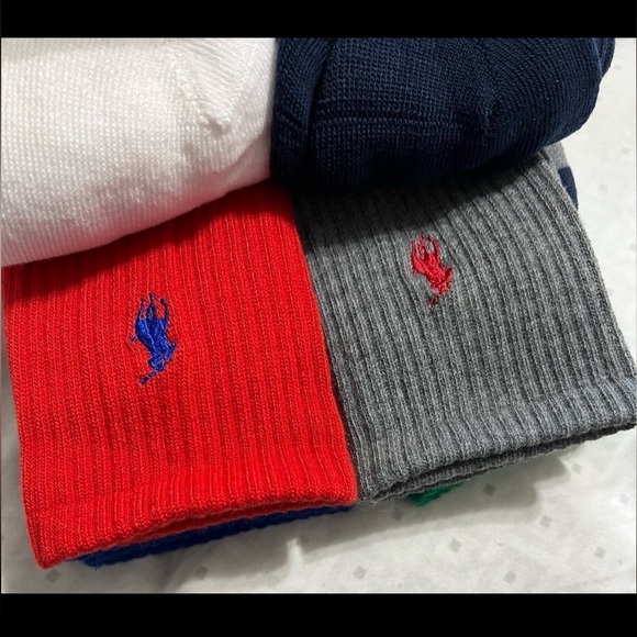 NEW POLO RALPH LAUREN MENS 6 PAIRS x 2 PERFORMANCE CREW SOCKS MULTICOLOR - Picture 8 of 9